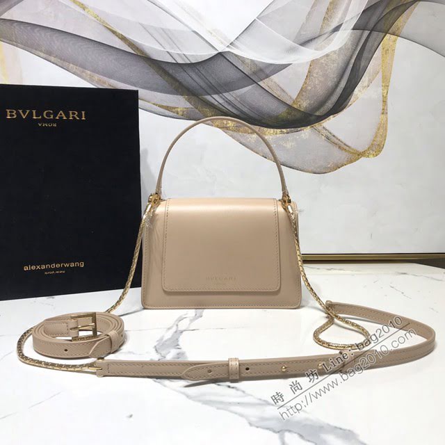 Bvlgari女包 寶格麗新品系列小牛皮腰包 B288740 雙蛇首搭扣 Bvlga手拎肩背女包  fyd1540